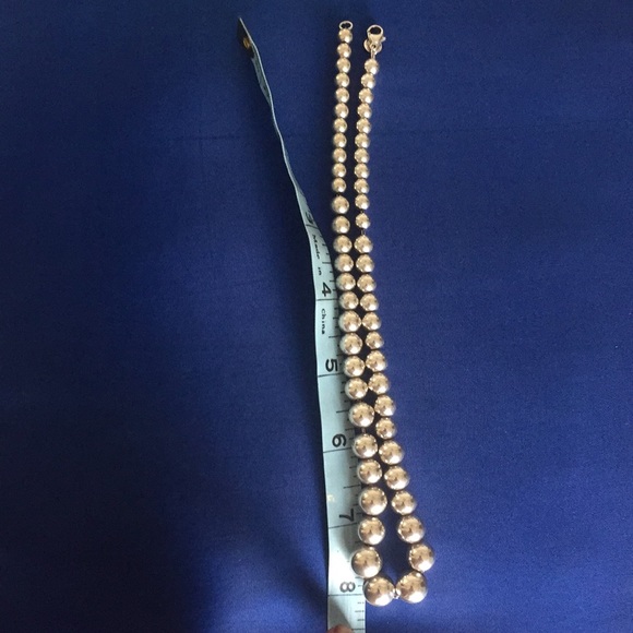 Tiffany Sterling Silver Bead Graduated Necklace. - Picture 5 of 10
